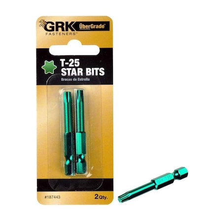 Grk Fasteners 2 in. T-25 Green Bit 4052486